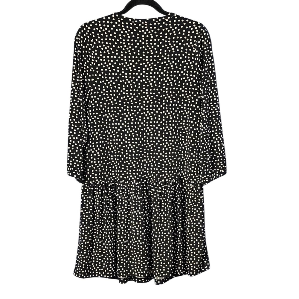 Banana Republic Women's Black Polka Dot Drop Waist Dress, M - Picture 5 of 5